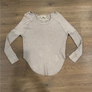 Women's Grey Thermal TNA Long Sleeve Top